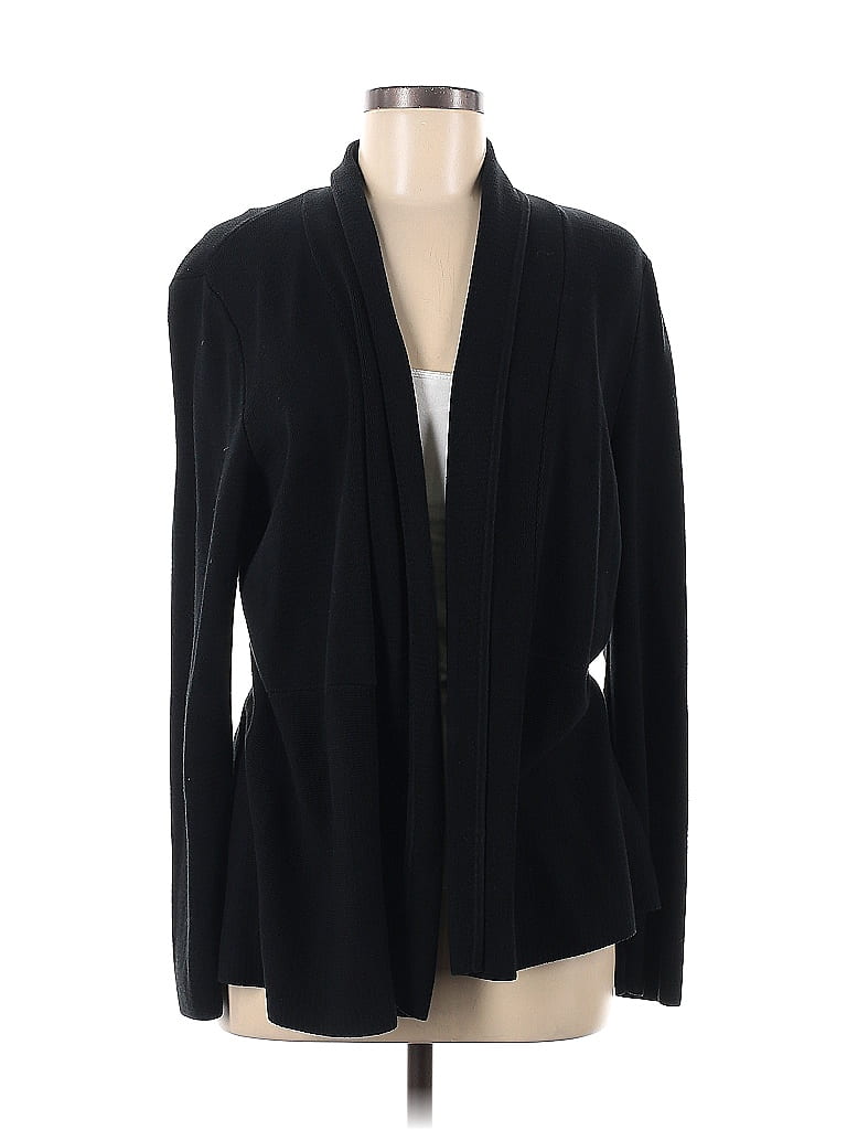 Talbots Color Block Solid Black Cardigan Size M - 84% off | thredUP