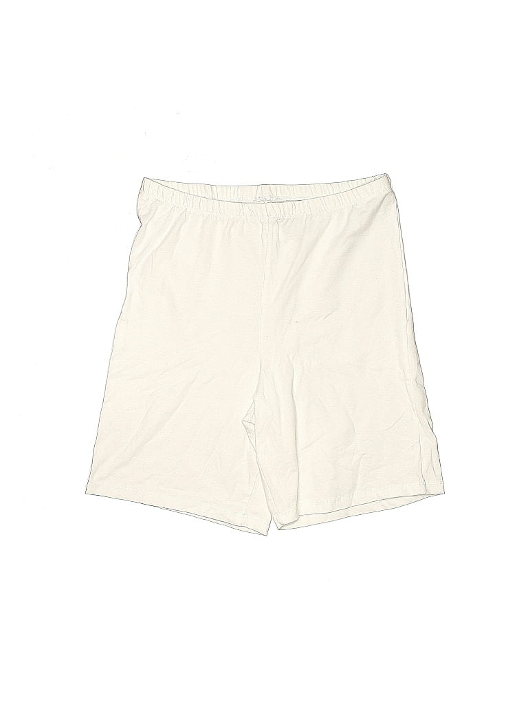 Assorted Brands Solid Ivory White Shorts Size 1X (Plus) - photo 1