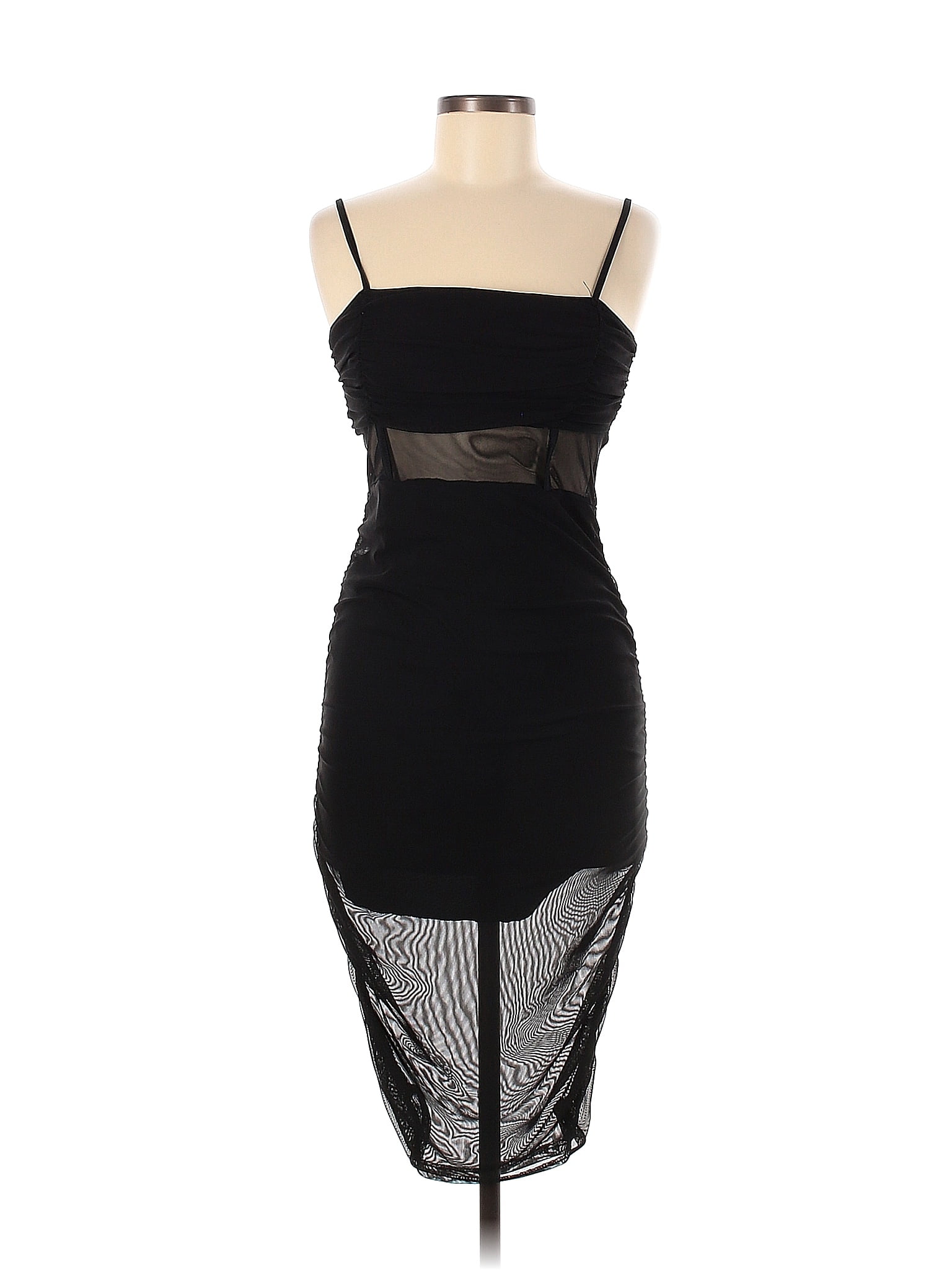 PrettyLittleThing Solid Black Cocktail Dress Size 6 - 80% off | thredUP