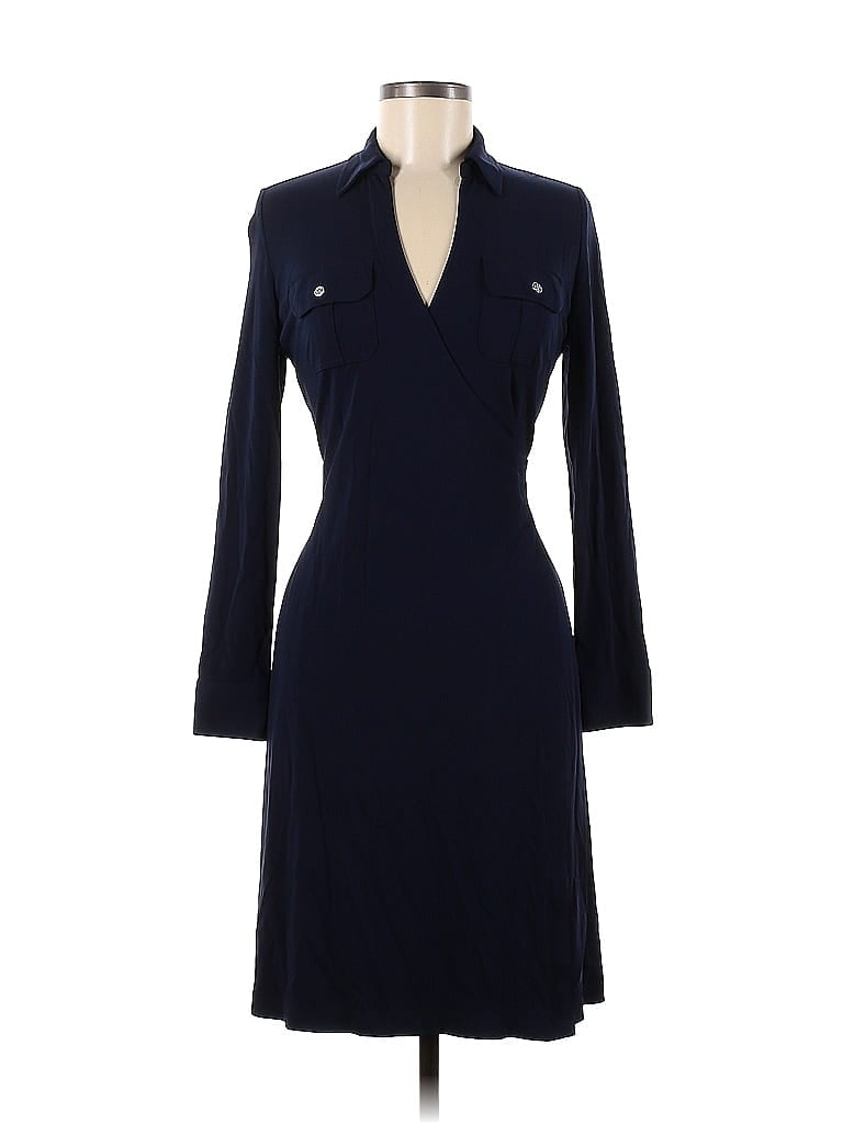 Lauren by Ralph Lauren Solid Navy Blue Casual Dress Size XS - 71% off ...