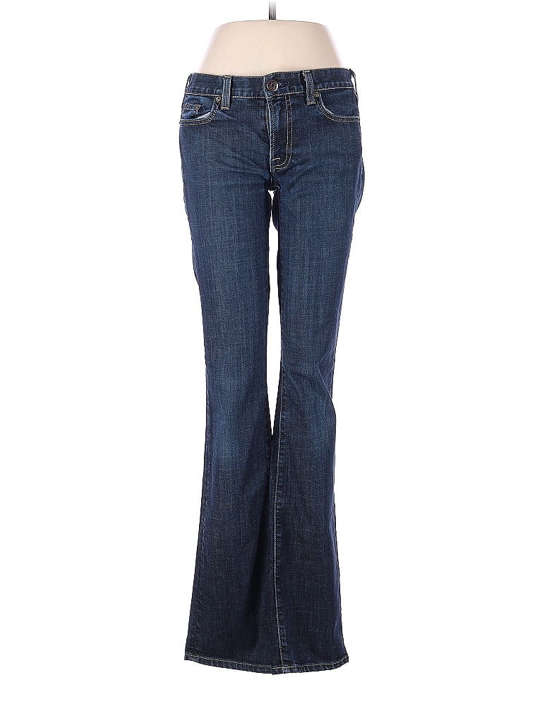 J.Crew Solid Blue Jeans 28 Waist - 81% off | thredUP