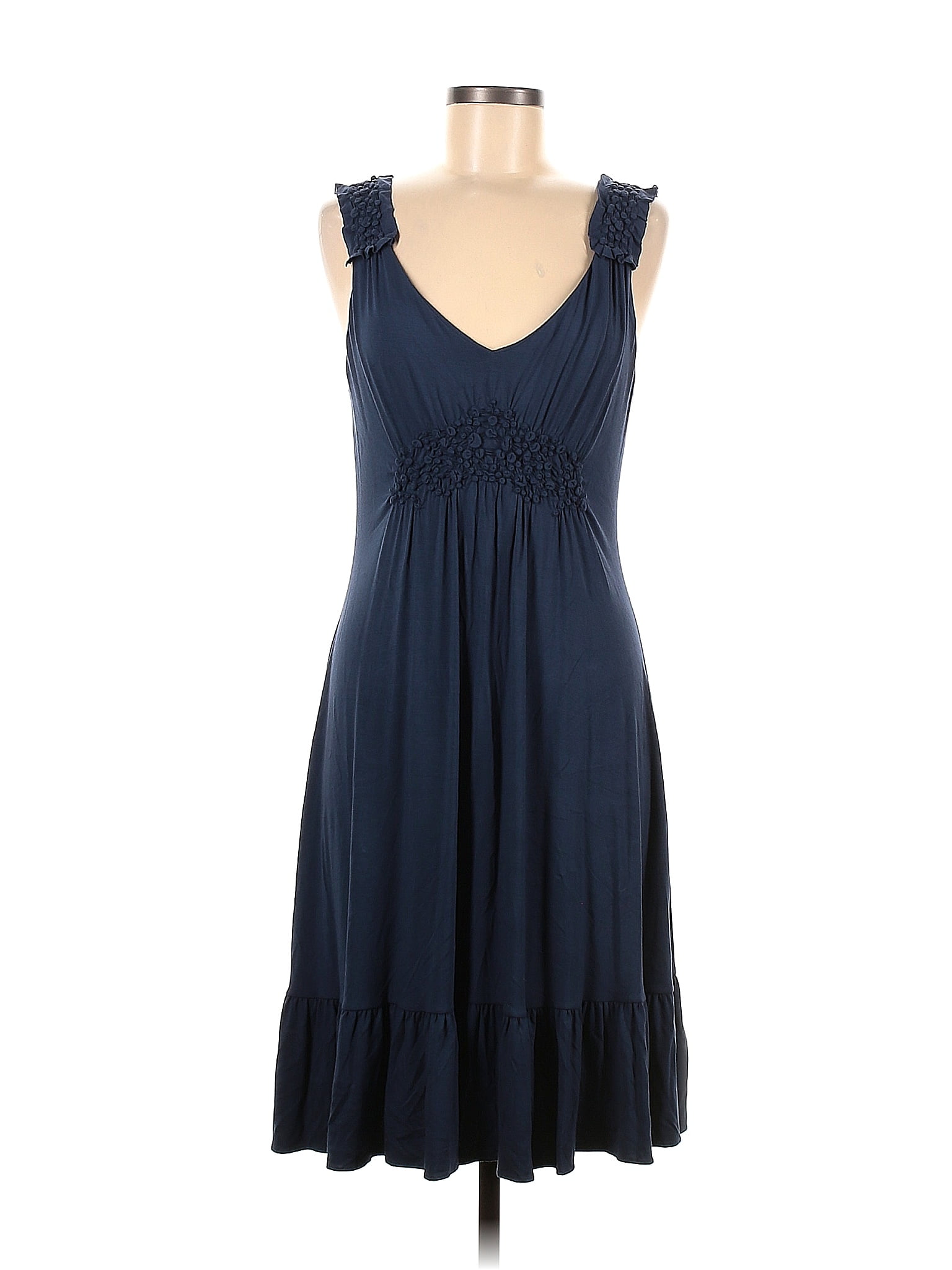 BCBGMAXAZRIA Solid Navy Blue Casual Dress Size M - 85% off | thredUP