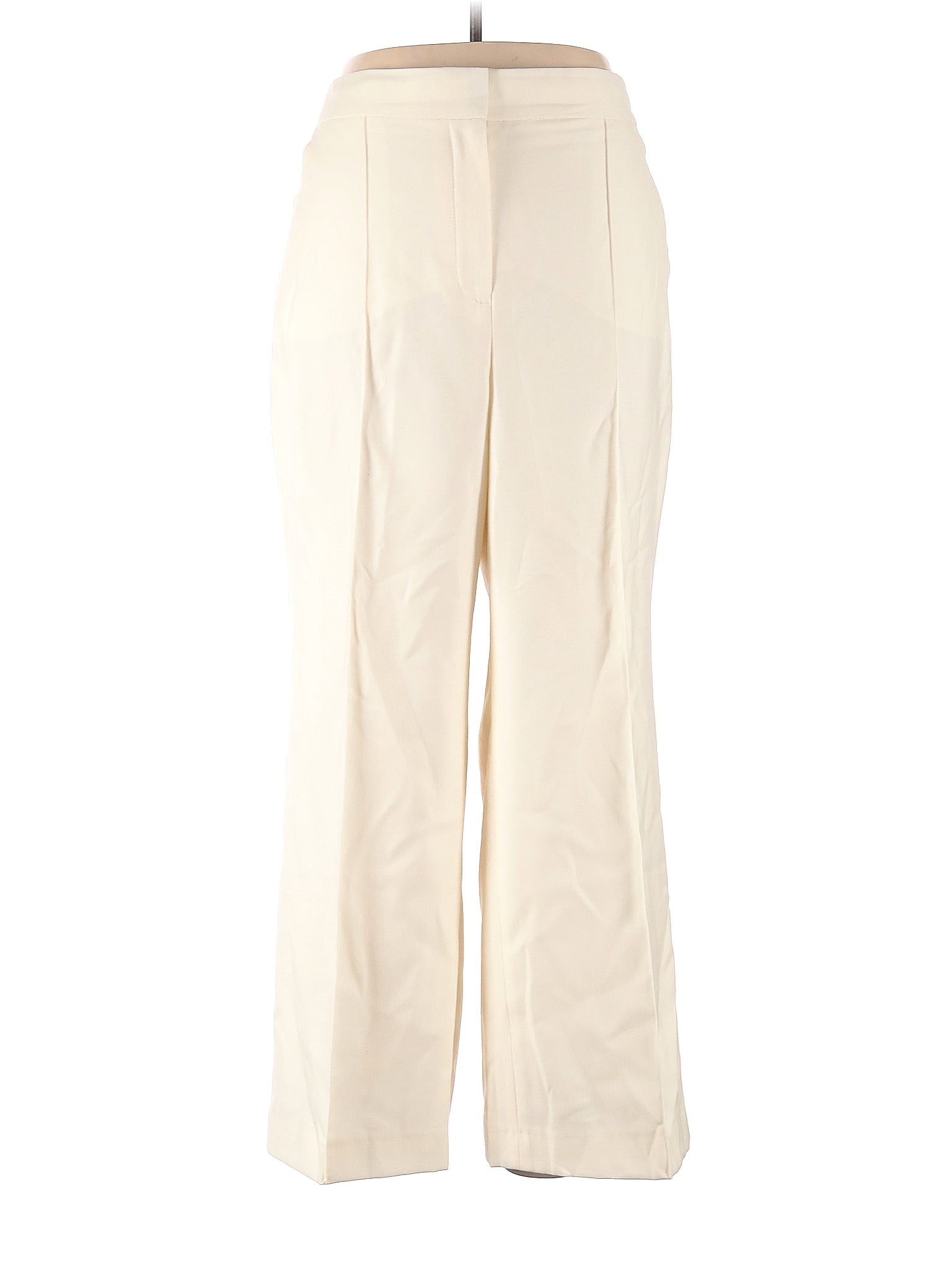 J.Crew Collection 100 Wool Solid Ivory Wool Pants Size 16 83 off