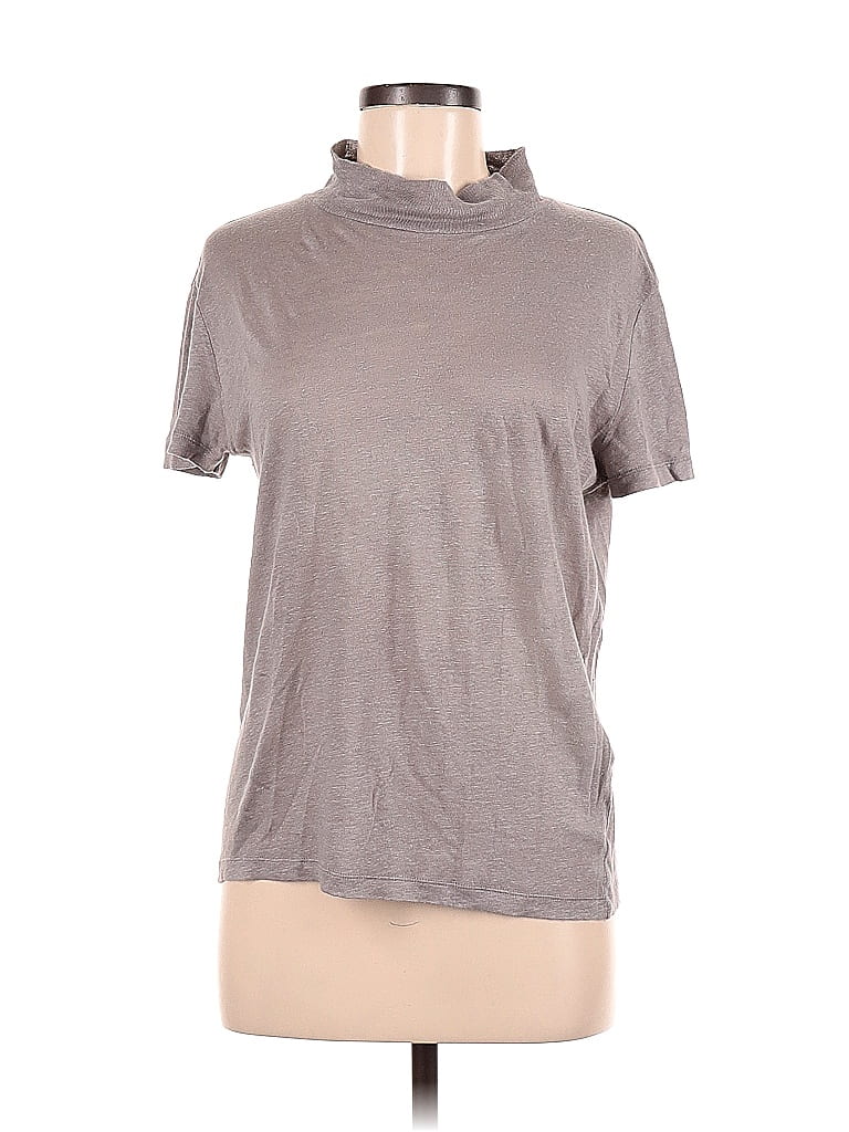 IRO 100% Cotton Gray Short Sleeve Turtleneck Size M - 96% off | ThredUp