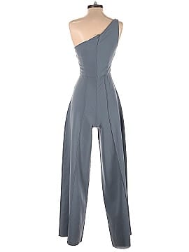 Christian Siriano Blue One Shoulder Jumpsuit (view 2)
