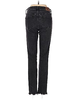 Madewell Tall 9" Mid-Rise Skinny Jeans in Berkeley Black: Button-Through Edition (view 2)
