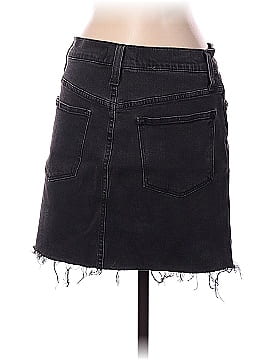 Madewell Stretch Denim Straight Mini Skirt in Ashcraft Wash: Raw-Hemmed Edition (view 2)