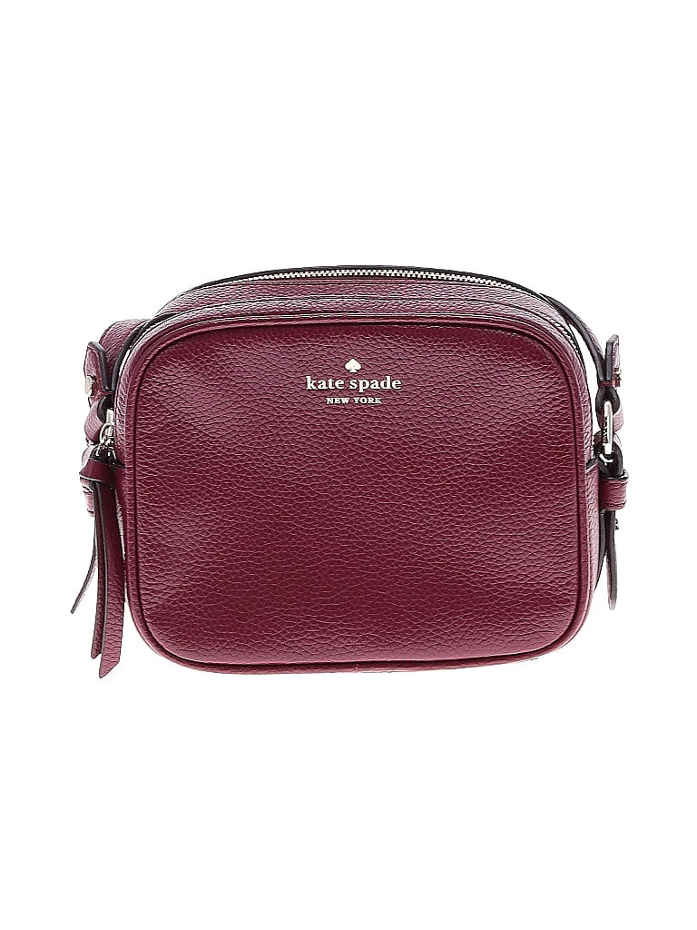 Kate Spade New York Leather Crossbody Bag - Burgundy Crossbody