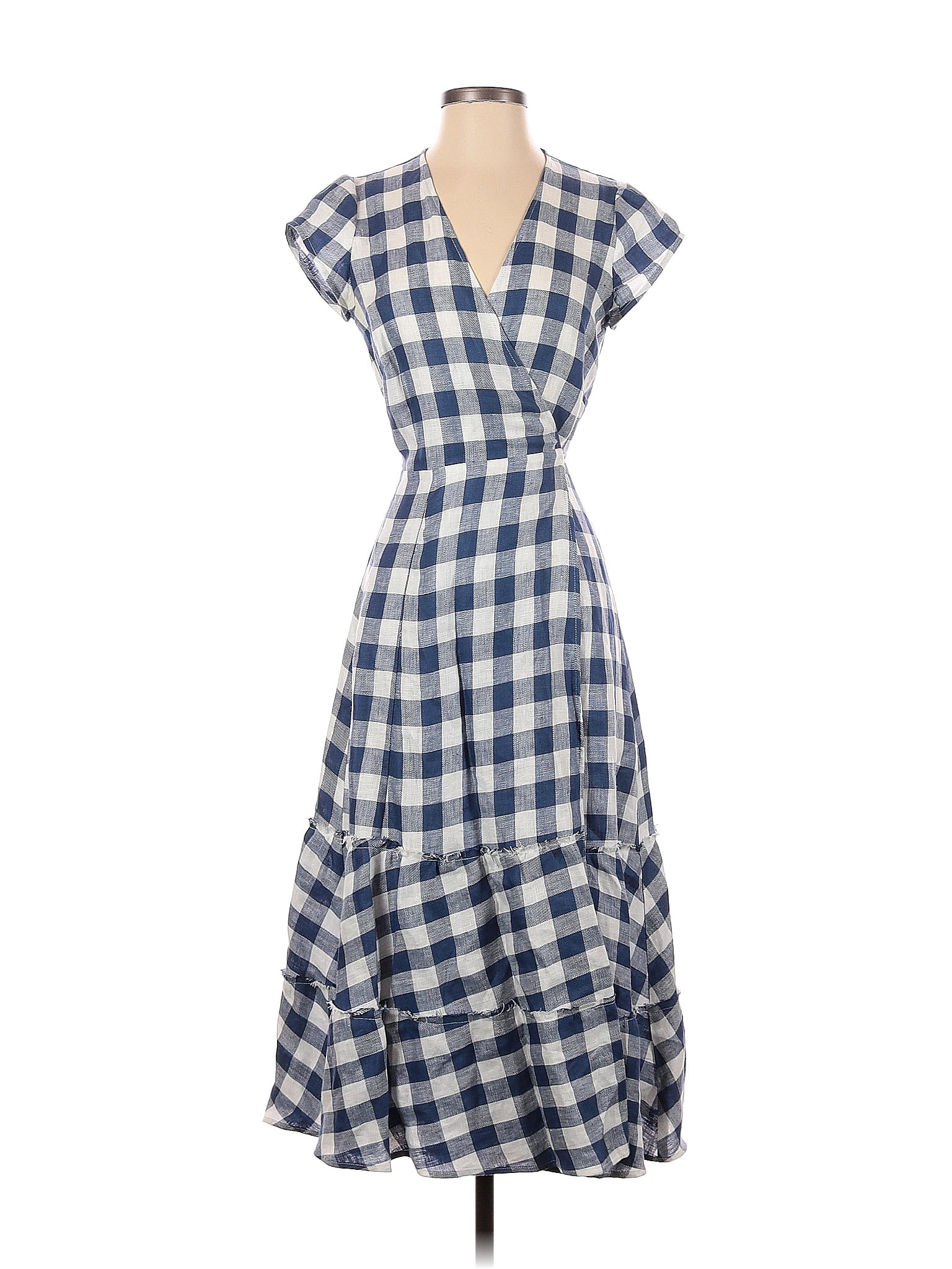 Reformation 100 Linen Blue Casual Dress Size S 62 off thredUP