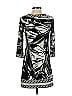 BCBGMAXAZRIA Graphic Zebra Print Silver Casual Dress Size XXS - photo 2