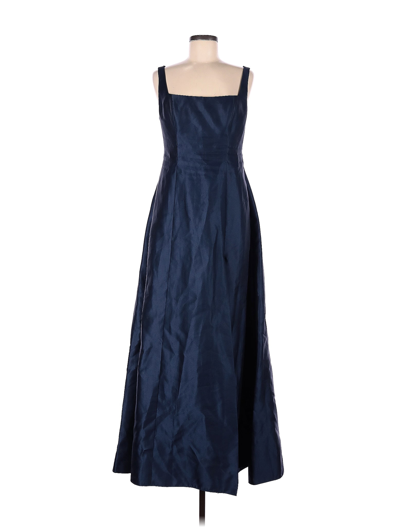 Alfred Sung 100 Polyester Solid Navy Blue Cocktail Dress Size 8 82