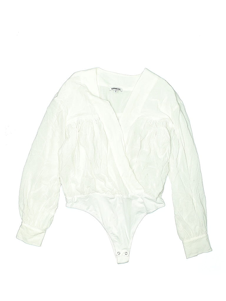 Express 100 Cotton White Bodysuit Size M 74 off thredUP
