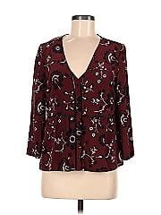 Sézane Long Sleeve Silk Top