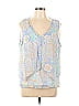 Hearts of Palm Woman 100% Polyester Blue Sleeveless Blouse Size L - photo 1