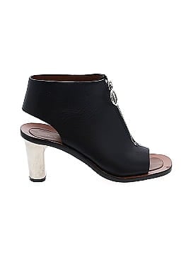 Céline Peep-Toe Ankle Boots In Black Leather (view 1)
