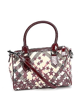Burberry Supernova Star Check Coated Canvas And Leather Crossbody Bowling BagSatchel (view 1)