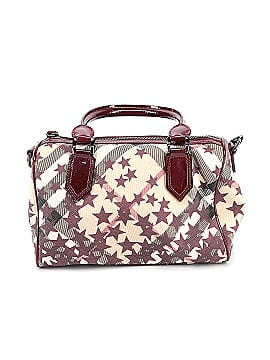 Burberry Supernova Star Check Coated Canvas And Leather Crossbody Bowling BagSatchel (view 2)