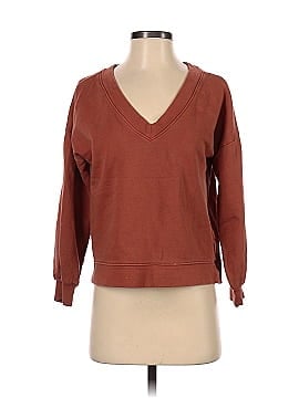 Madewell (Re)sourced Cotton V-Neck Sweatshirt (view 1)