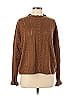 Peach Love 100% Acrylic Tortoise Chevron-herringbone Brown Pullover Sweater Size M - photo 1