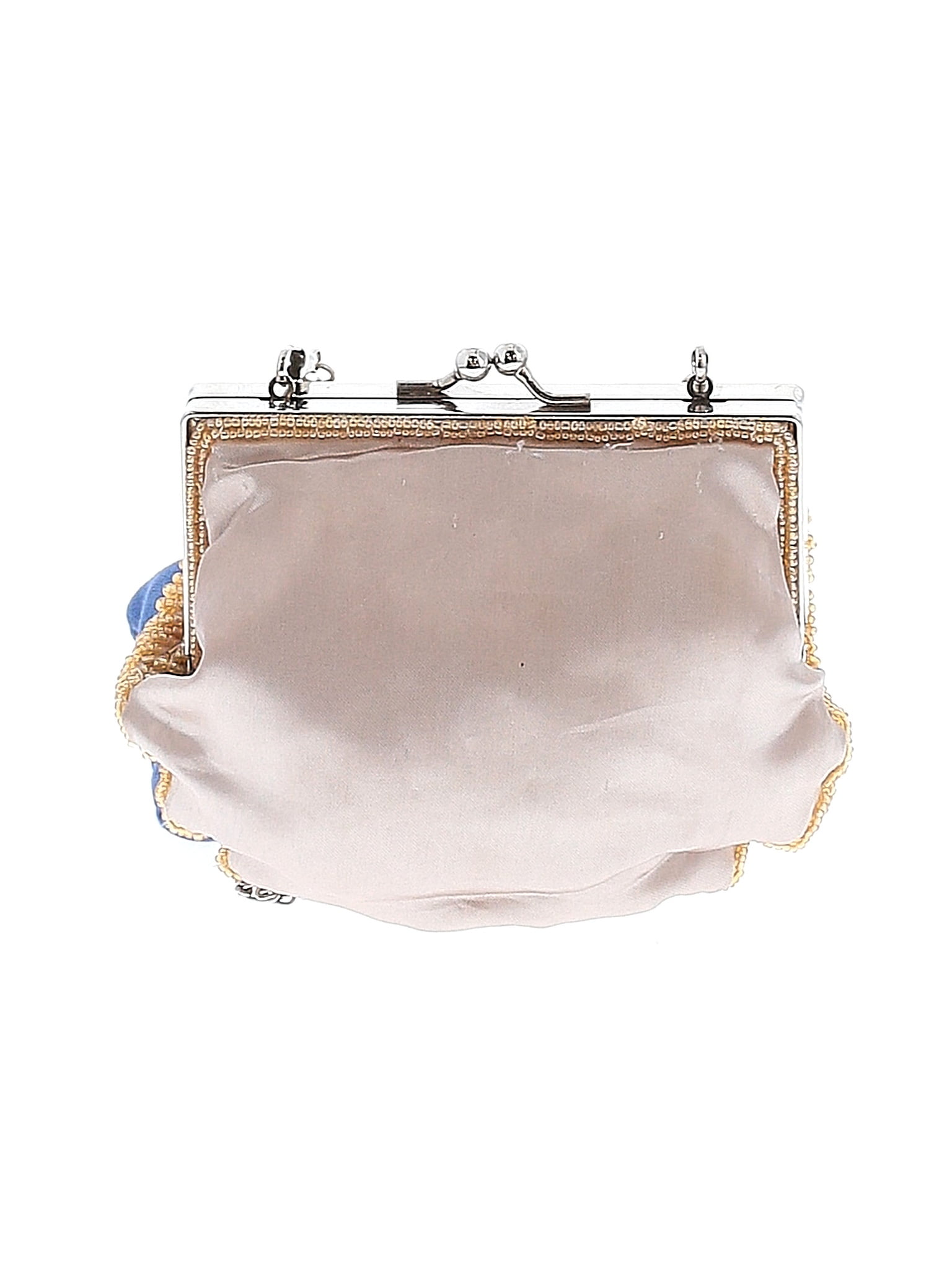 Bijoux Terner Mini Ruffle Silver Bow Vintage Purse Crossbody Chain