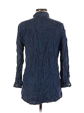 Joan Vass 3/4 Sleeve Button-Down Shirt (view 2)