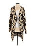 Vestidos Animal Print Leopard Print Tan Cardigan Size S - photo 1