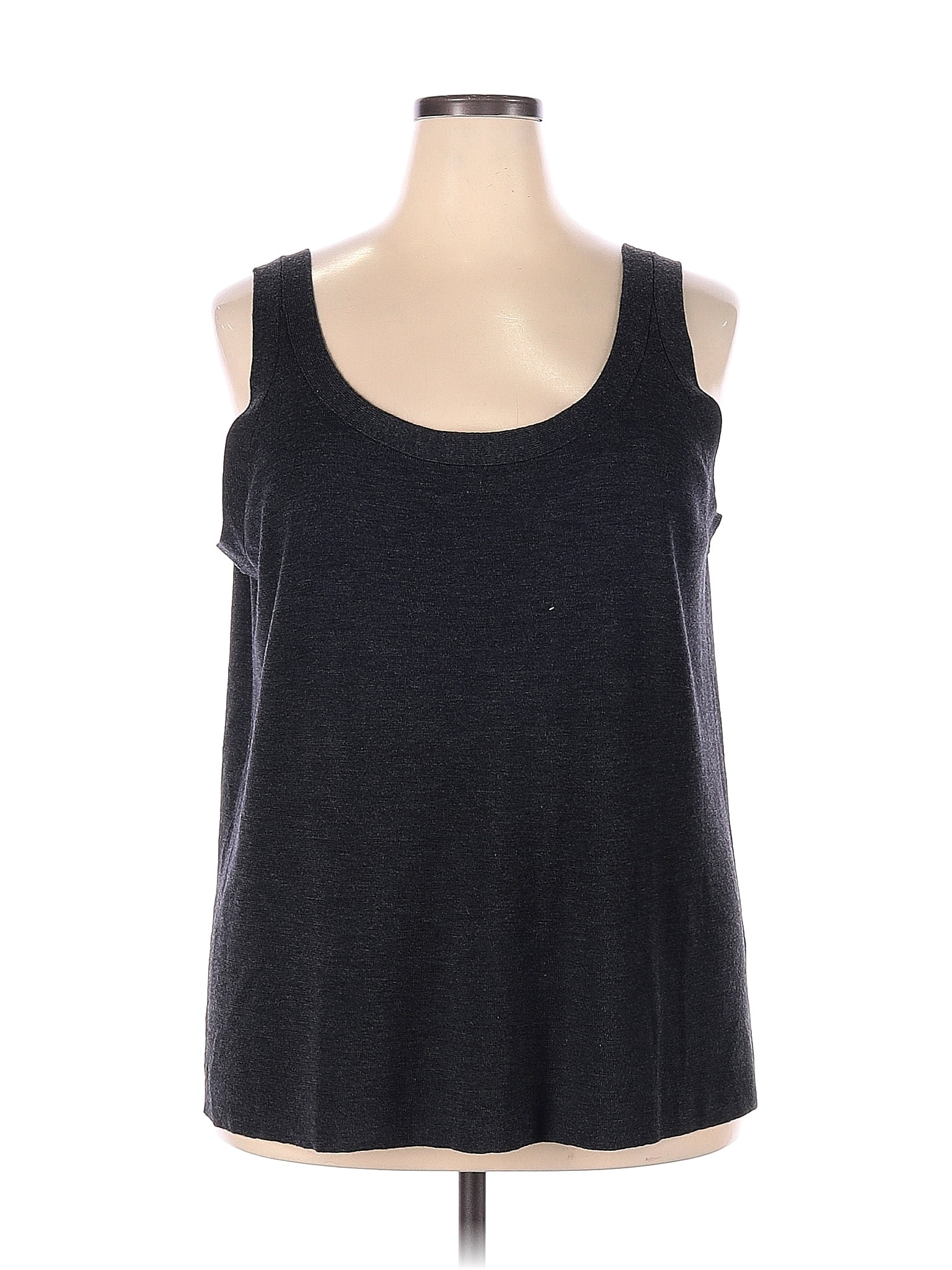 Eileen Fisher 100% Merino Black Tank Top Size 3X (Plus) - 69% off | thredUP