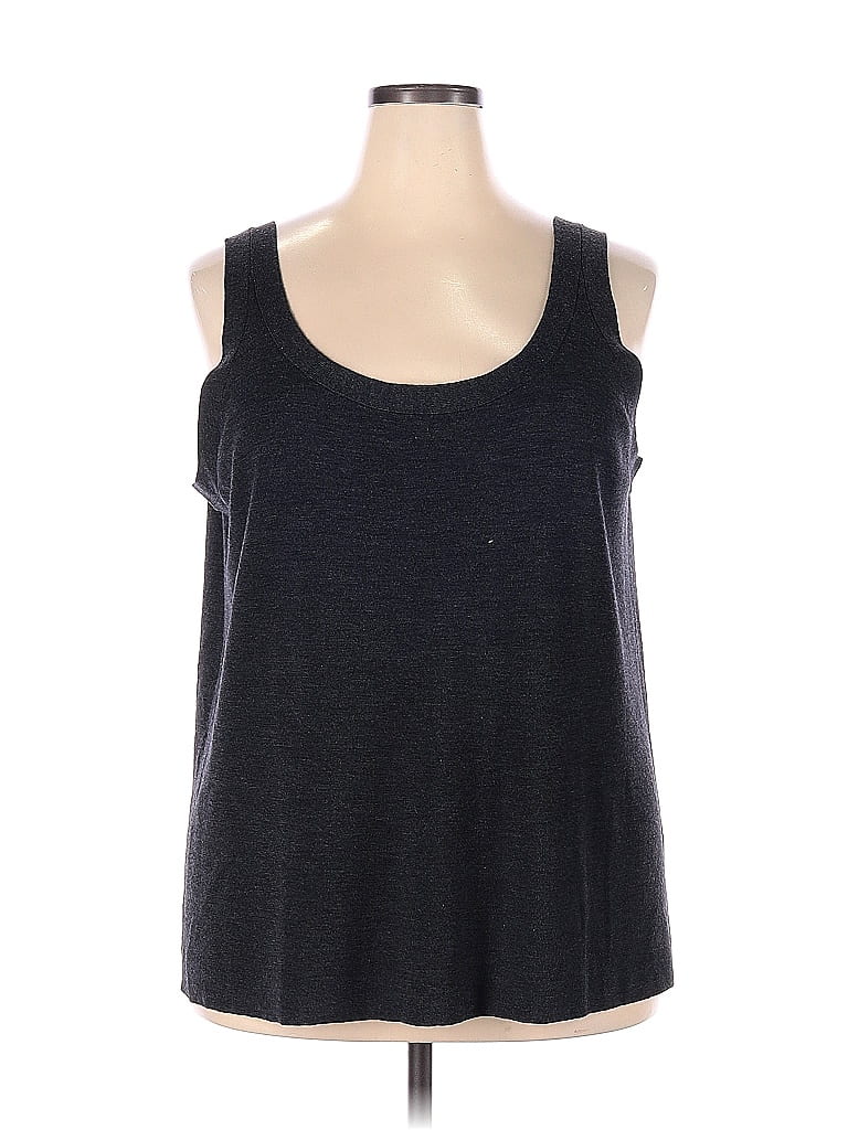 Eileen Fisher 100% Merino Black Tank Top Size 3X (Plus) - 69% off | thredUP