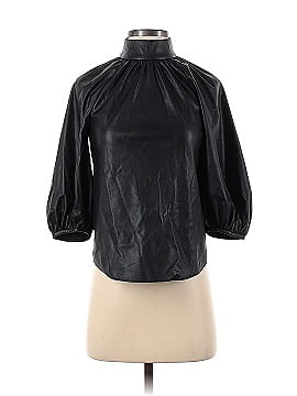 Rebecca Taylor Faux Leather Top (view 1)