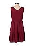 Assorted Brands Solid Burgundy Red Casual Dress Size S - photo 2