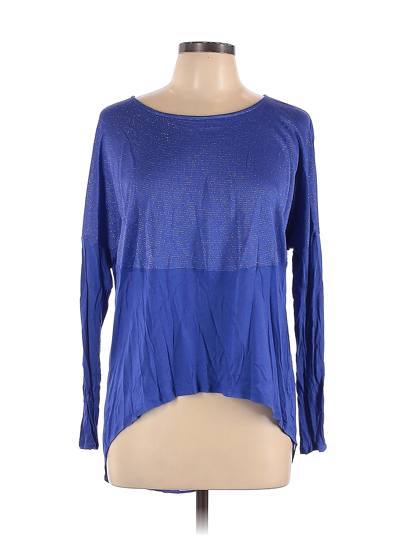 Jennifer Lopez 100% Modal Blue Long Sleeve Top Size L - 60% off | thredUP