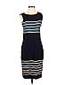 St. John Sport Stripes Color Block Blue Casual Dress Size P (Petite) - photo 1