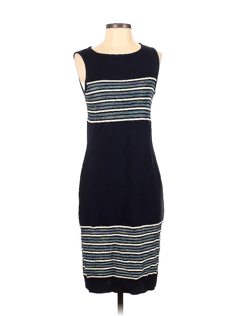 St. John Sport Stripes Color Block Blue Casual Dress Size P (Petite) - photo 1
