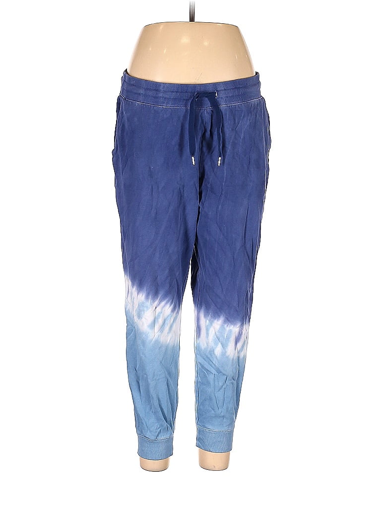 Old Navy Acid Wash Print Batik Graphic Color Block Ombre Tie-dye Blue Casual Pants Size L - photo 1