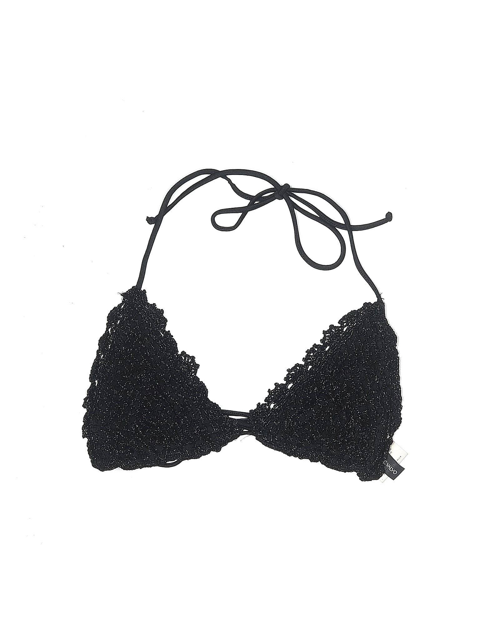 Carmen Marc Valvo Splash Noir V-Neck Halter Top Size XS main image 1
