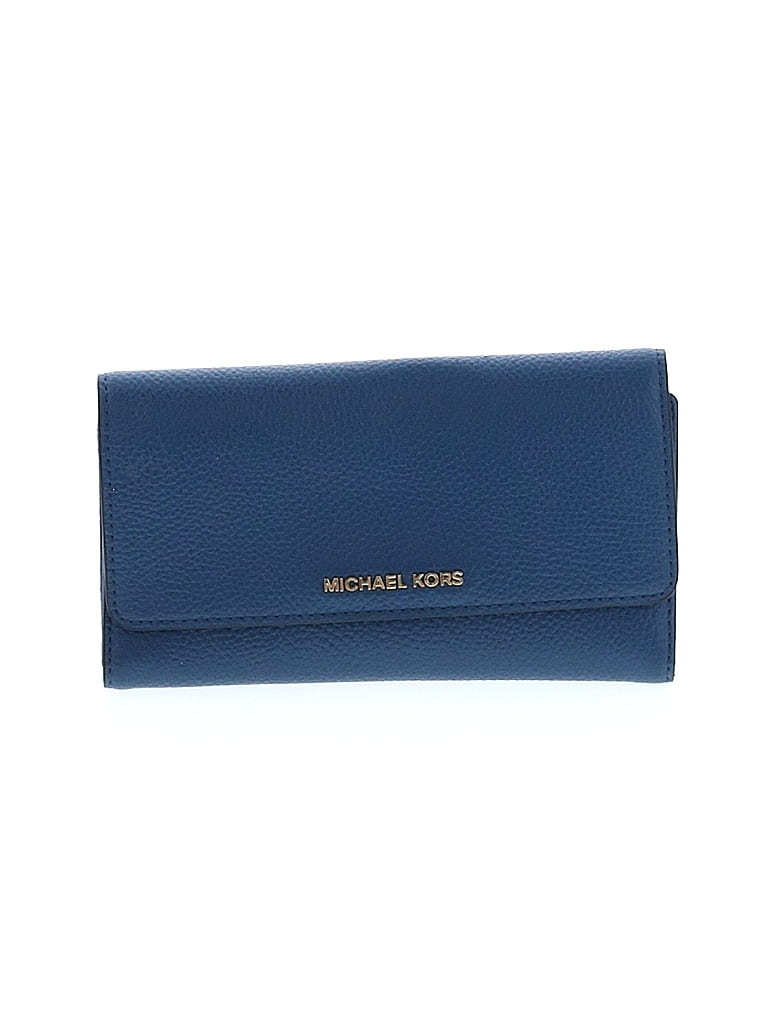 Michael Kors Blue Leather Wallet One Size - photo 1