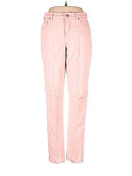 Basic Editions 100% Polyester Solid White Ivory Casual Pants Size 6 - 48%  off