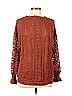 Unbranded Batik Brown Orange Long Sleeve Top Size L - photo 1