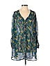 Pure Energy 100% Polyester Teal 3/4 Sleeve Blouse Size 3 - photo 1