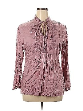 Ultra Pink Long Sleeve Blouse (view 1)