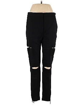 Burberry Cut-out Panel Technical Twill Skinny Fit Trousers In Black (view 1)