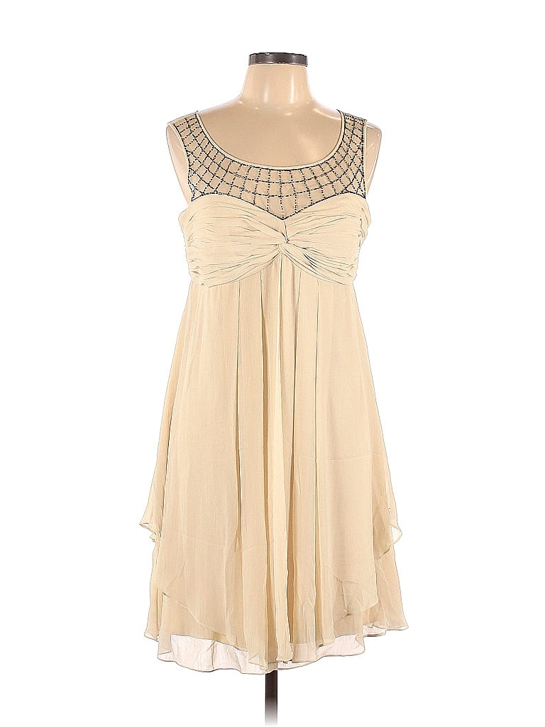 Max and Cleo 100% Polyester Tan Cocktail Dress Size 12 - 76% off | thredUP