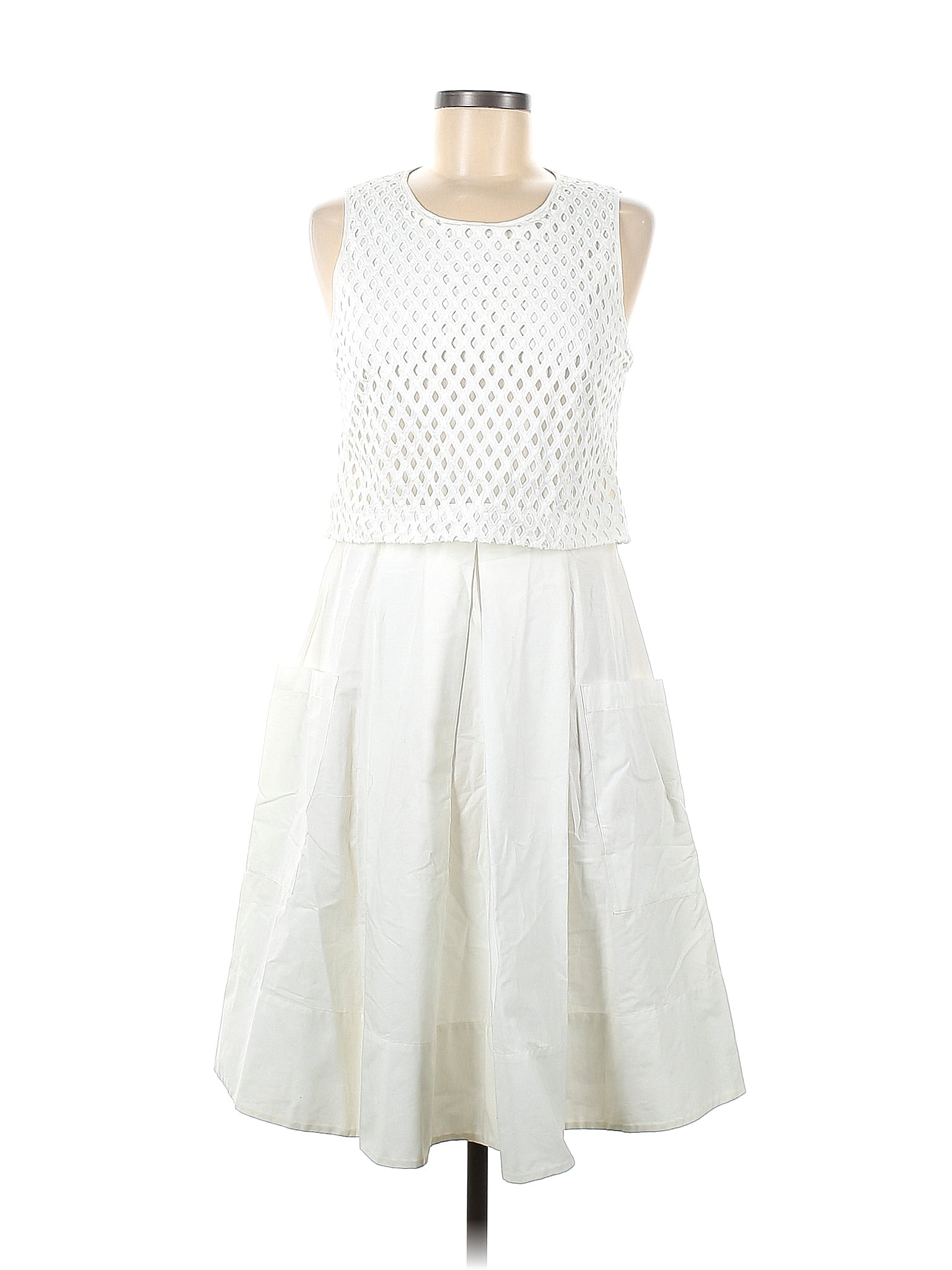 Eliza J White Casual Dress Size 6 - 78% off | ThredUp