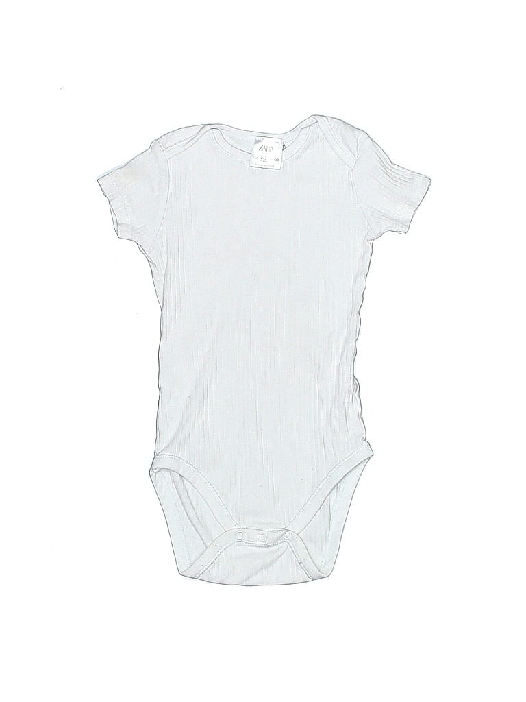 Click to view more detailed imagery on our partner's website Pre-owned Zara Kids' Short Sleeve Onesie In White