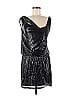 Bar III 100% Polyester Silver Black Cocktail Dress Size M - photo 1