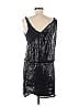 Bar III 100% Polyester Silver Black Cocktail Dress Size M - photo 2