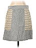 Billy Reid Houndstooth Jacquard Marled Grid Tweed Chevron-herringbone Gray Casual Skirt Size 4 - photo 1