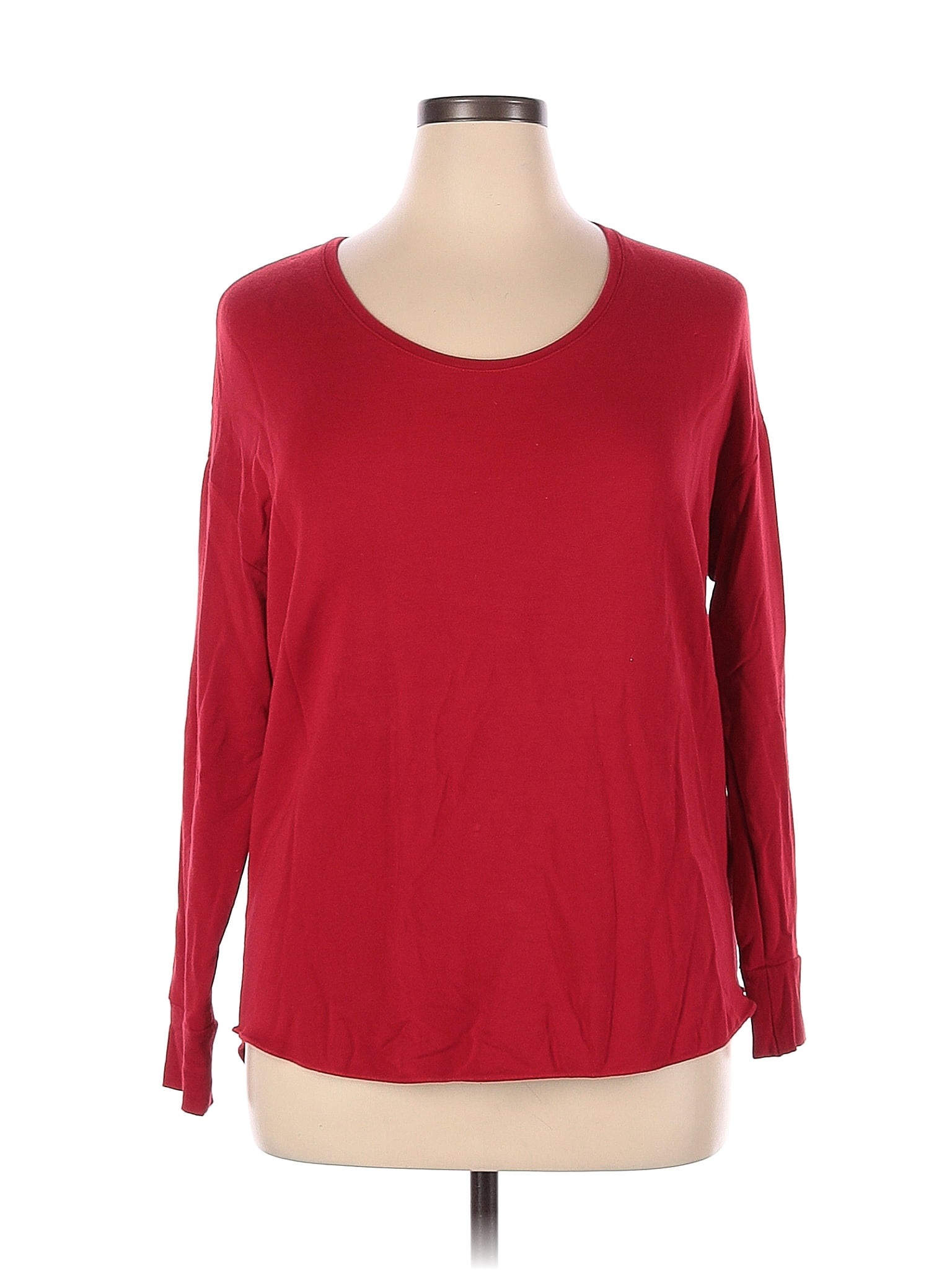 Majestic Filatures Solid Red Sweatshirt Size Lg (3) - 82% off | thredUP