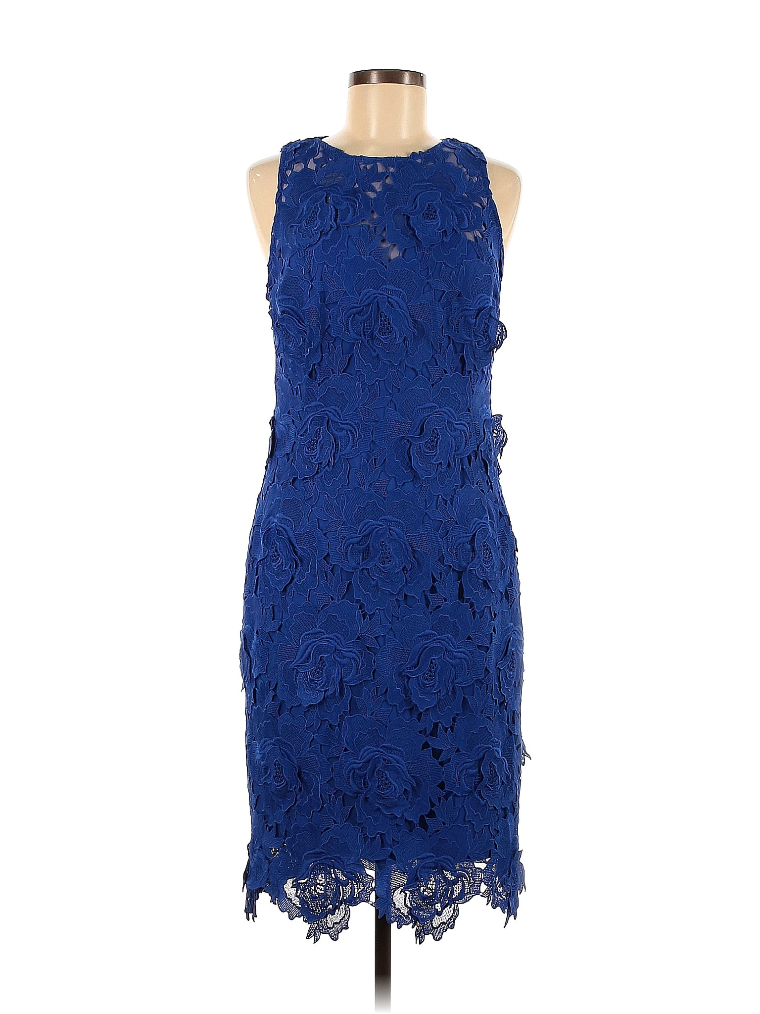 Laundry by Shelli Segal 100 Polyester Blue Casual Dress Size 8 62