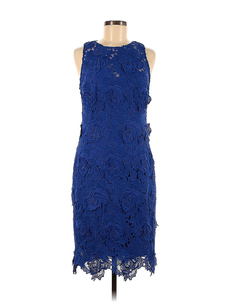 Robe W1UCP Laundry By Shelli Segal de cocktail en satin bleu royal sans